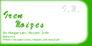 iren moizes business card